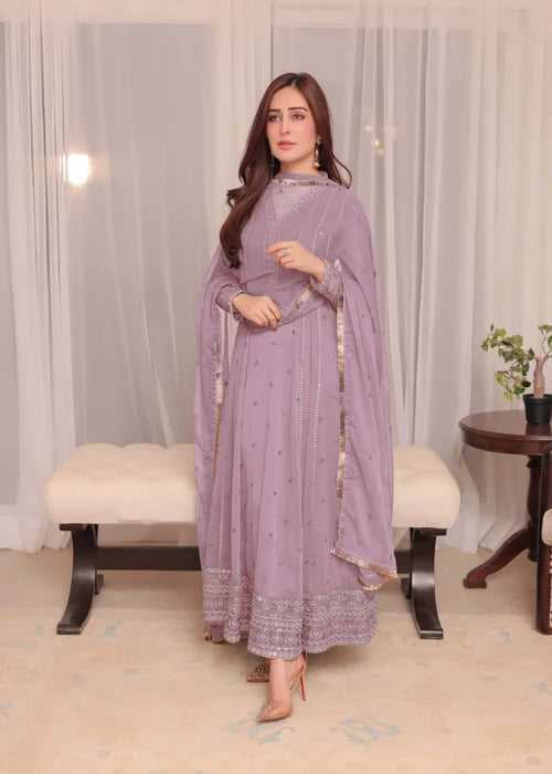 Kashish Peacock Pishwas Sequence Boti and Gheera Embroidery Detail - Tajori