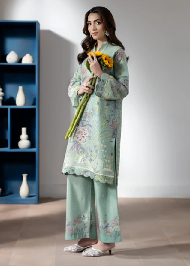 women printed three piece Bangladesh - front view
women three piece dress online BD - fabric close up
ladies three piece Tajori Bangladesh - full look