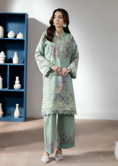 women printed three piece Bangladesh - front view
women three piece dress online BD - fabric close up
ladies three piece Tajori Bangladesh - full look