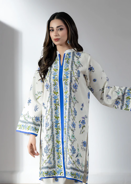 women printed three piece Bangladesh - front view
women three piece dress online BD - fabric close up
ladies three piece Tajori Bangladesh - full look