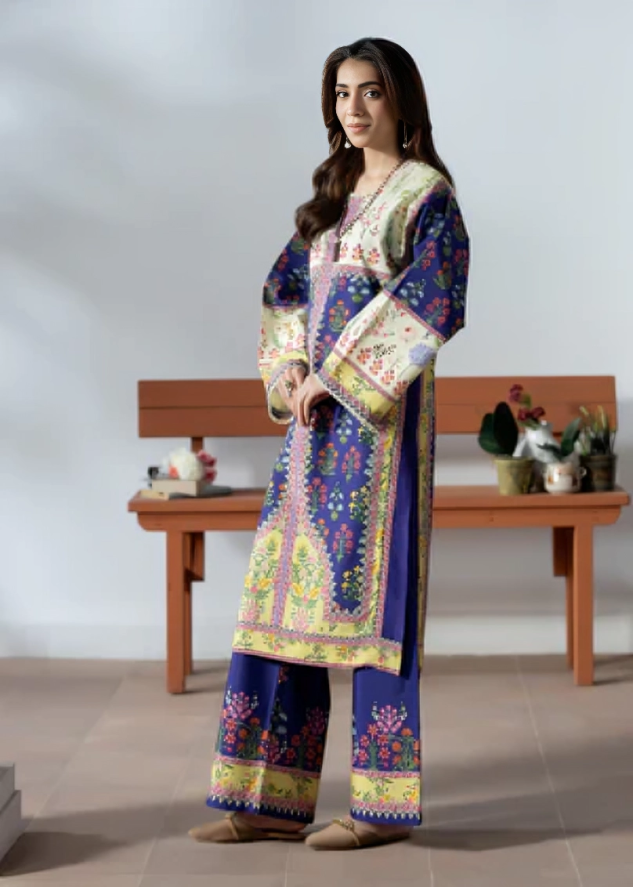 Meerak Pret 2-piece printed co-ord set for women, trendy Pakistani pret wear available for pre-order at Tajori