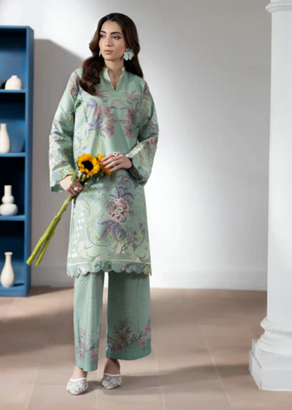 Meerak Pret 2-piece printed co-ord set for women, trendy Pakistani pret wear available for pre-order at Tajori