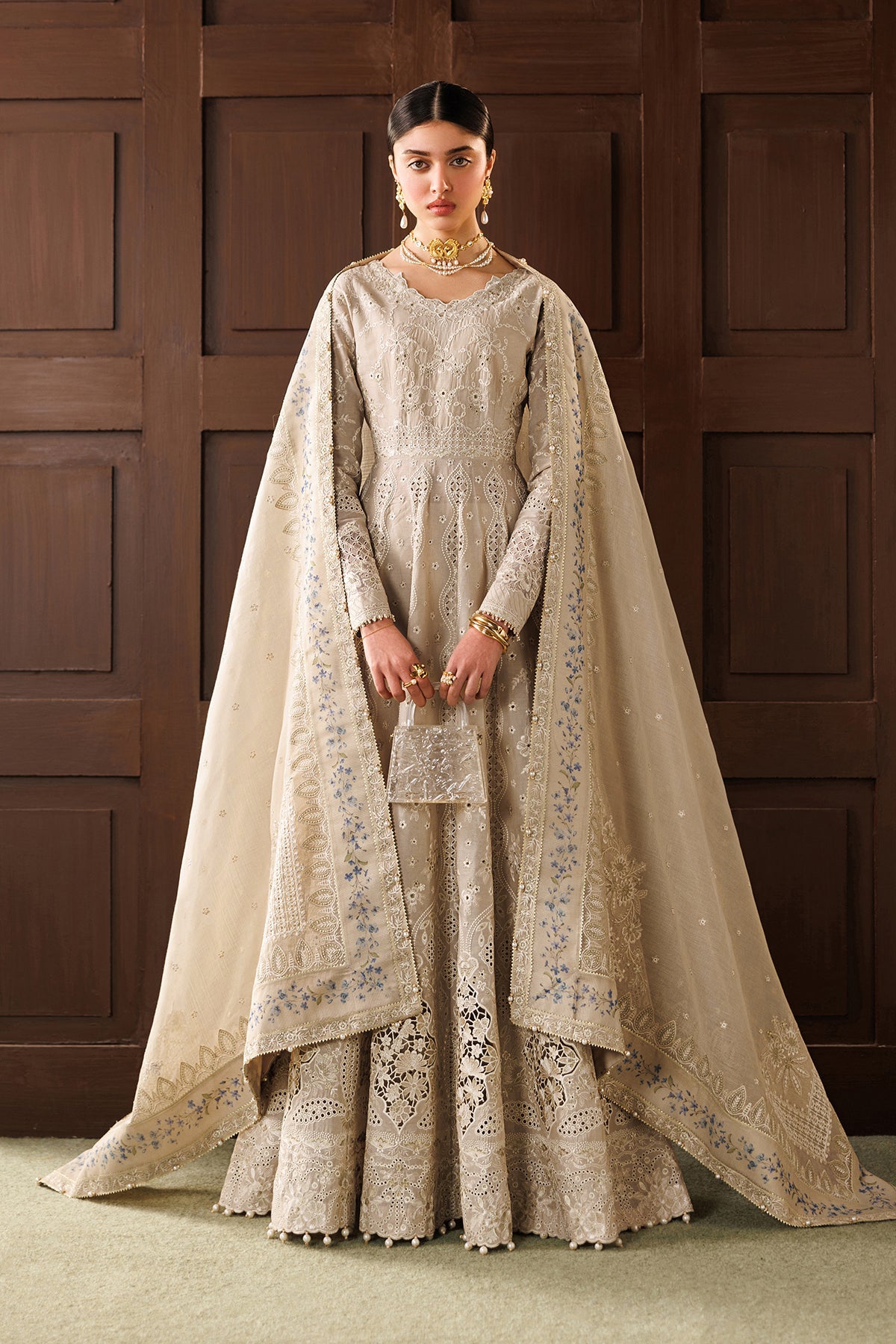 UNSTITCHED EID LAWN Embroidered Lawn EL26-D03 Fabric Suit