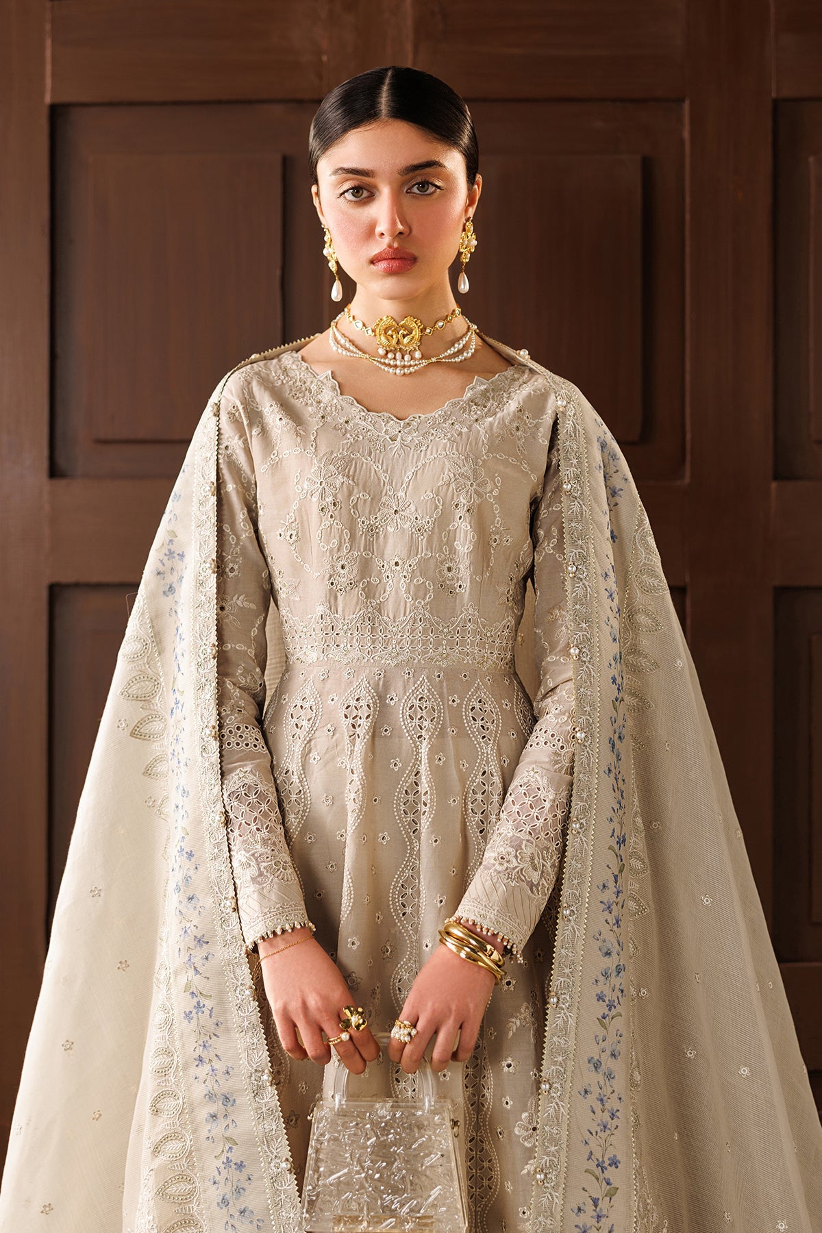 UNSTITCHED EID LAWN Embroidered Lawn EL26-D03 Fabric Suit