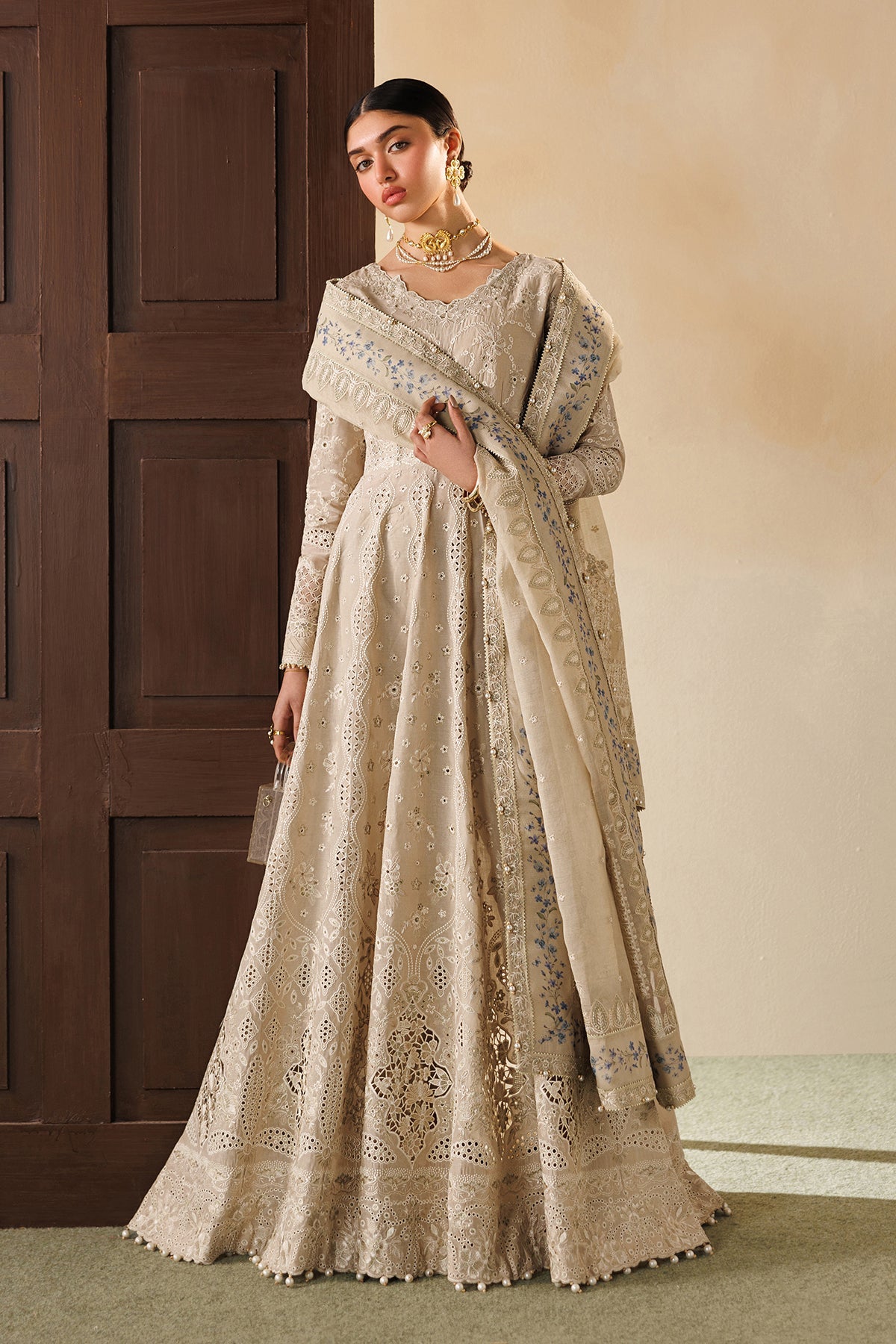 UNSTITCHED EID LAWN Embroidered Lawn EL26-D03 Fabric Suit