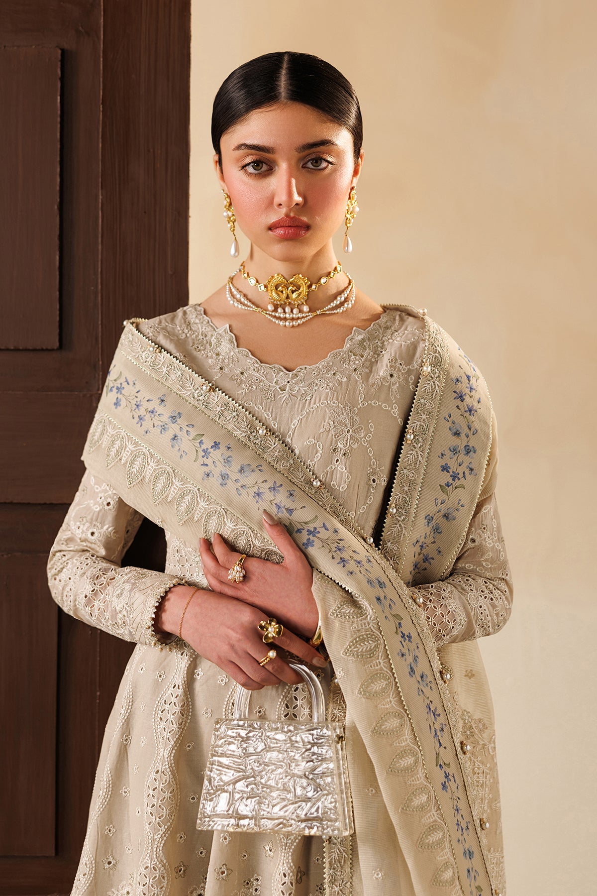 UNSTITCHED EID LAWN Embroidered Lawn EL26-D03 Fabric Suit