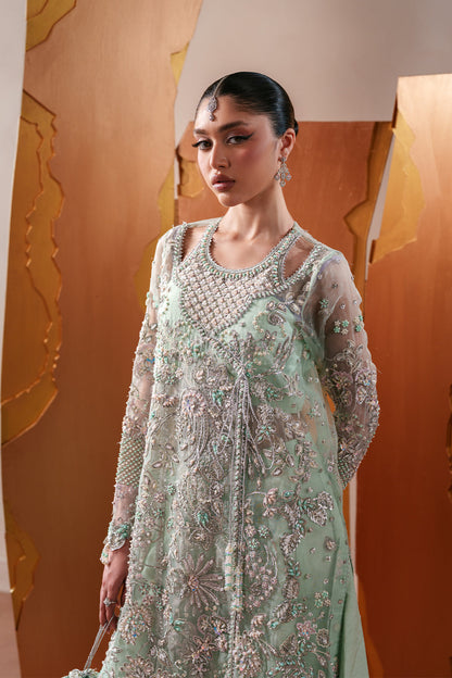 Emaan Adeel Women's Embroidered Organza Suit Moonstone Gleam