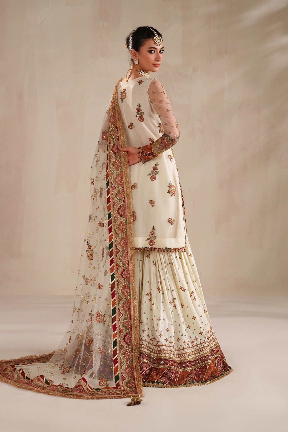 Sophisticated bridal and party wear unstitched ensemble from Baroque luxury festive collection