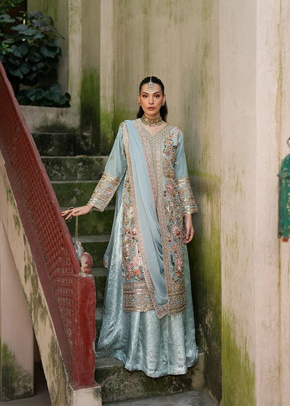 Traditional Pakistani stitched lehenga suit with heavy embroidery for festive occasions
