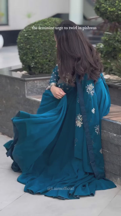 Hani & Umaimaz Premium Sapphire Blue Luxury Outfit