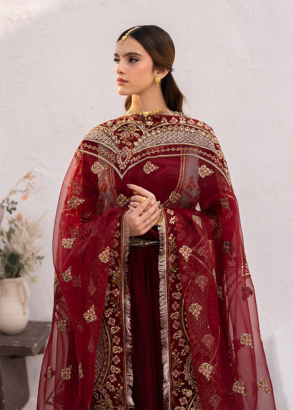 Sunaira by Truba original luxury embroidered chiffon formal suit, Pakistani designer wear available for pre-order at Tajori.
